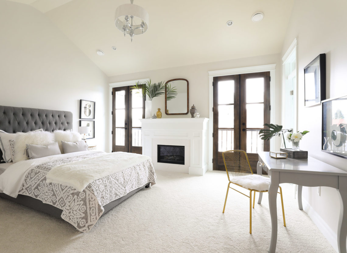 Heaton residence master suite designed by Hollie Whitehead