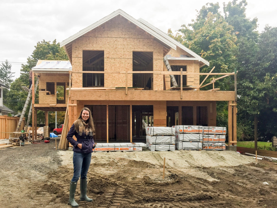 Residential designer Hollie Whitehead checks on a custom home project